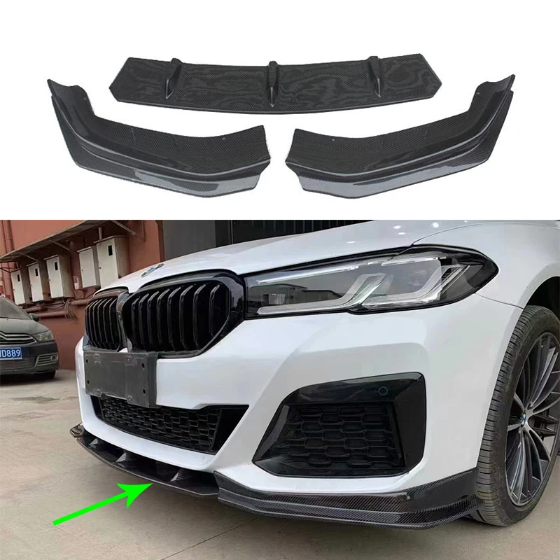 

FD Style Car Front Bumper Lip Splitter Diffuser Body Kit Spoiler Guard Protection For BMW 5Series G30 G38 M Sport 2016-2022