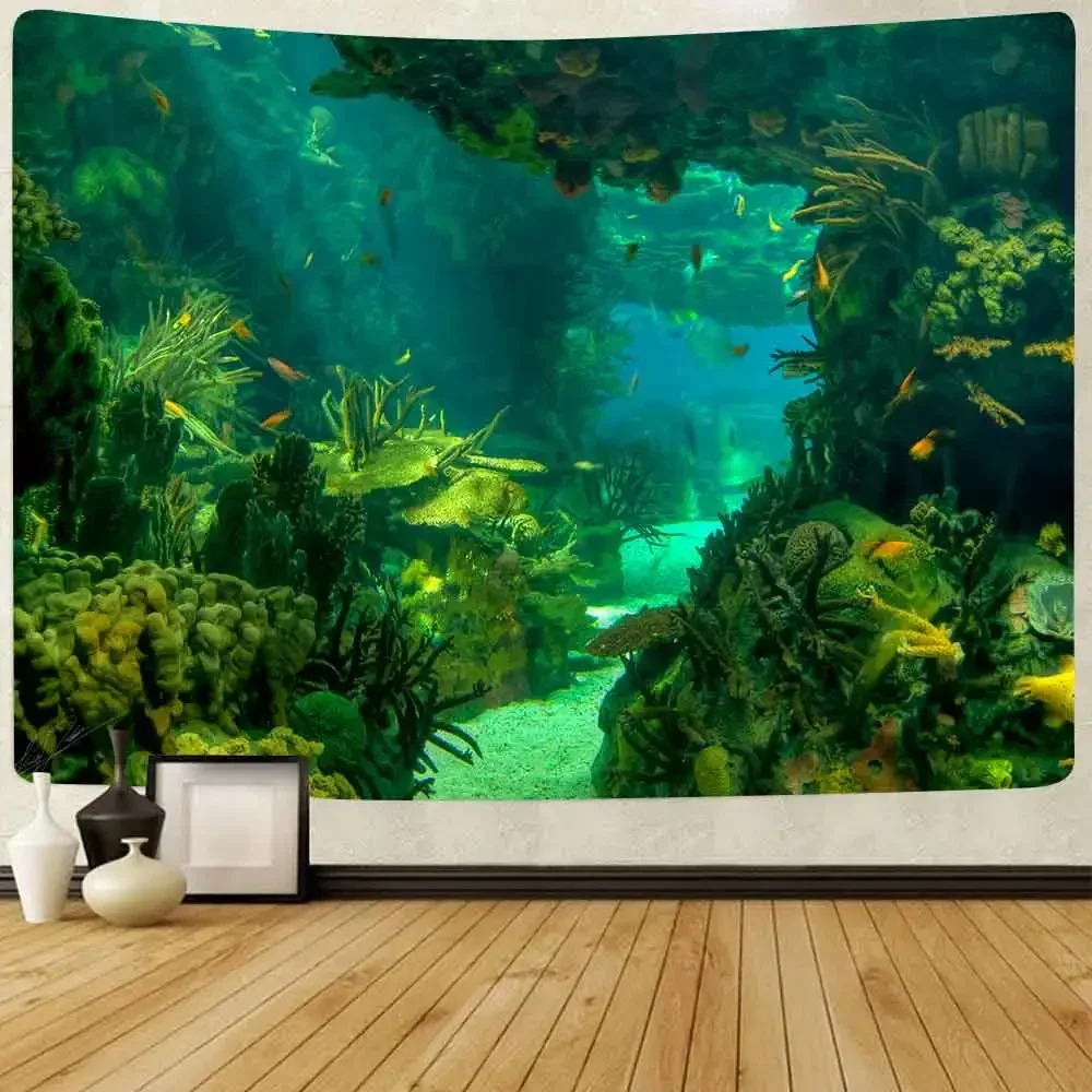 Simsant морской океан дельфин гобелен тропическая рыба художественный для гостиной