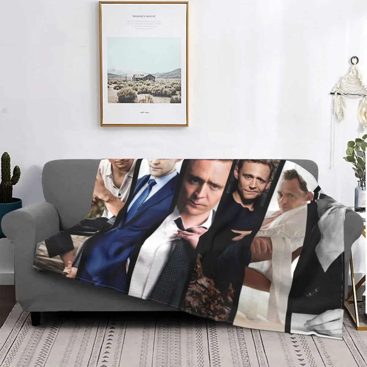 

Tom Hiddleston Collage Zodiac Blanket Flannel Decoration Multi-function Lightweight Thin Throw Blankets for Bedding Couch Quilt