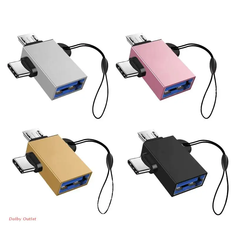 

Type C Micro USB Male to USB3.0 Female OTG Adapter Aluminum Alloy Connectord