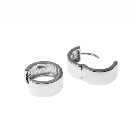 Широкие серьги-кольца LUXTA Huggie, крупная форма в S925 Стерлинговое Серебро, Позолоченные Серьги Для Пирсинга Ушей, ювелирные изделия в стиле хип-хоп