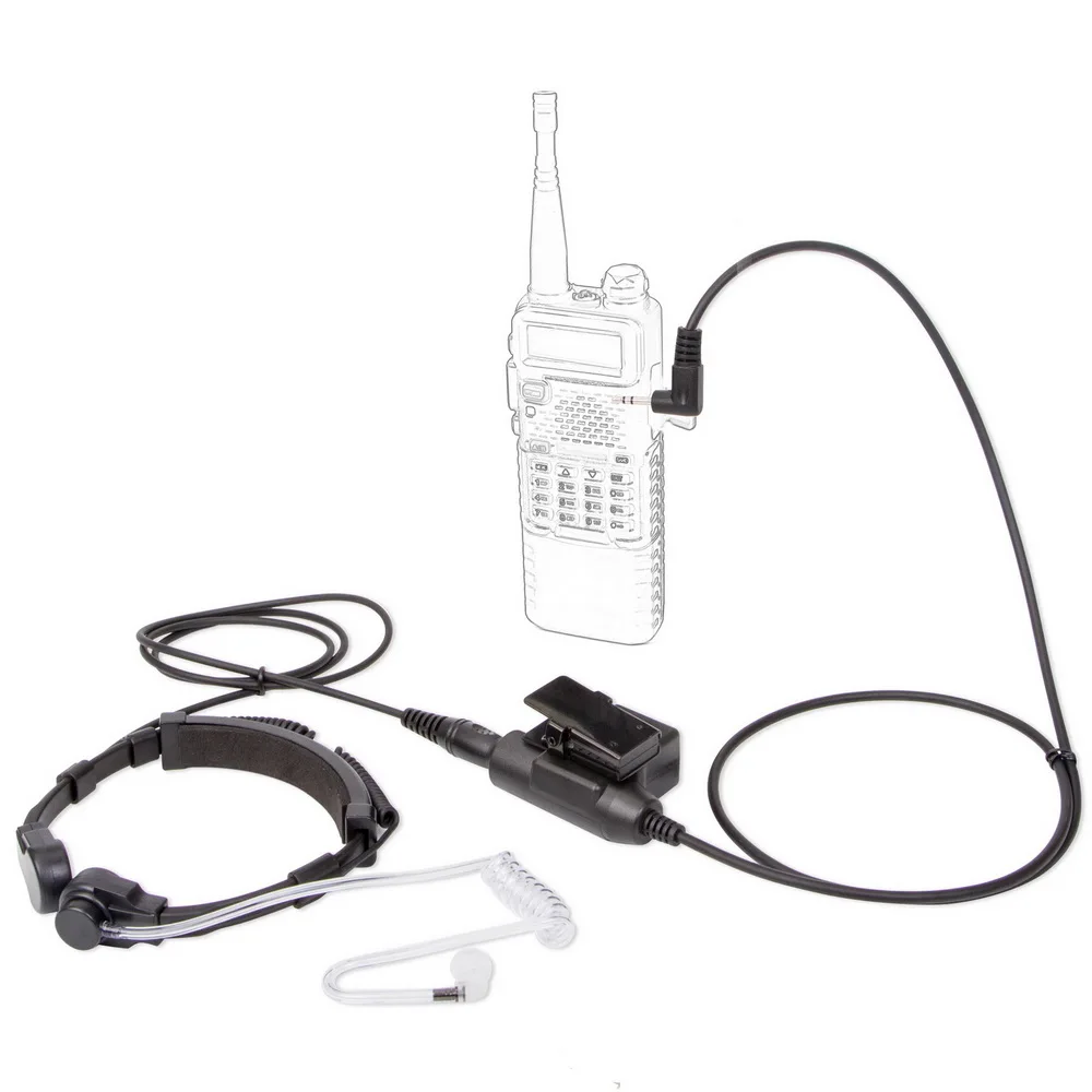 U94 PTT+7.1mm Tactical Telescopic Throat cControlled Walkie Talkie Headset for Motorola TLKR T80 T60 T5 T6200