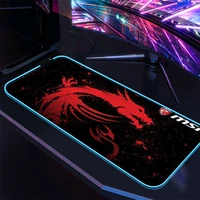 msi led mouse pad anime keyboard mat desk protector gaming rgb mousepad laptop accessories deskmat mats mause gamer pc pads