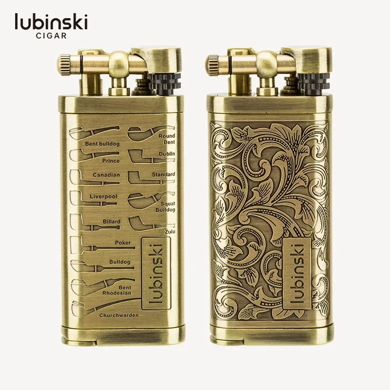 Фото Винтажная газовая зажигалка LUBINSKI с колесиком для зажигания, многофункциональный инструмент-скребок для удаления налета, подарок для мужчин №4