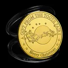 Подарок от зубной феи Счастливого Рождества Санта Клауса Коллекционная позолоченная сувенирная монета памятная монета