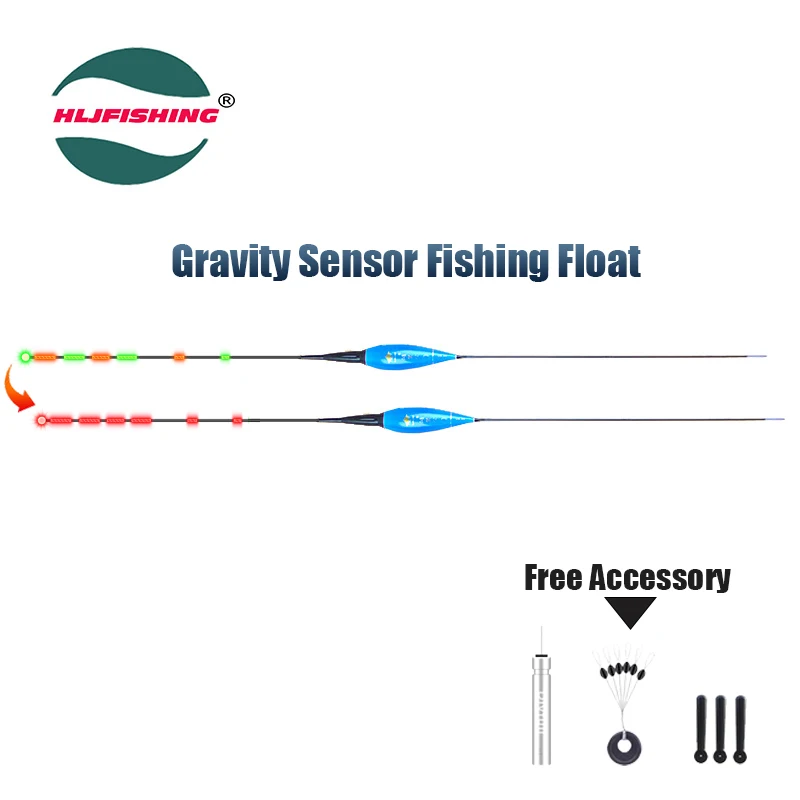 

1PC Fishing Floats Gravity Sensor Smart IC Build-in LED Electric Luminous Floaters Antenna Change Color Freshwater Tackle