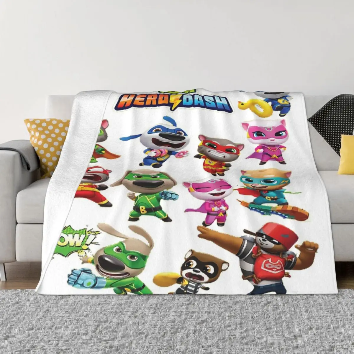 Говорящее одеяло с героями Тома туристическое винтажное