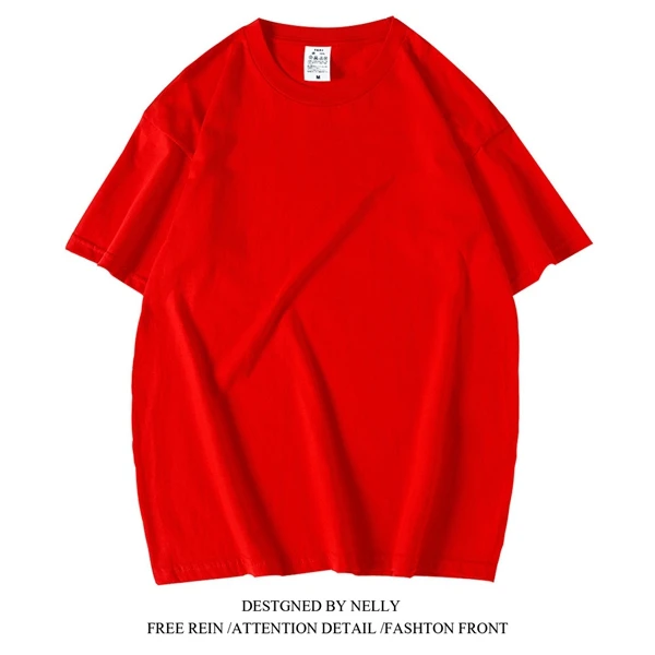2022new 2022 Loose white  black red  colors for girl women  short  100% cotton T shirt women's summerT-shirt