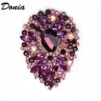 donia jewelry fashion hot brooch color glass brooch large crystal glass brooch womens clothing accessories six color scarf pin