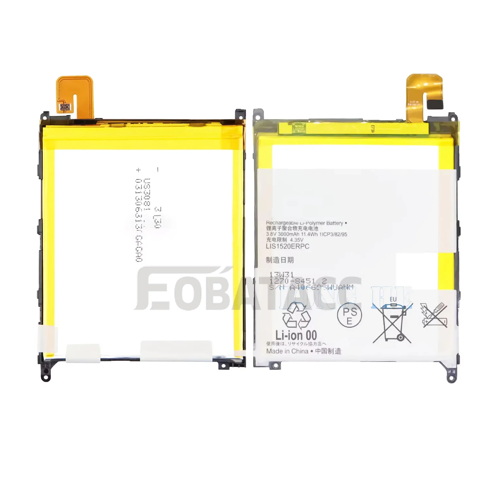 100% Новый оригинальный аккумулятор LIS1520ERPC для Sony XL39h/39/XL39 C6833 Xperia Z Ultra/C6802/c6803 +