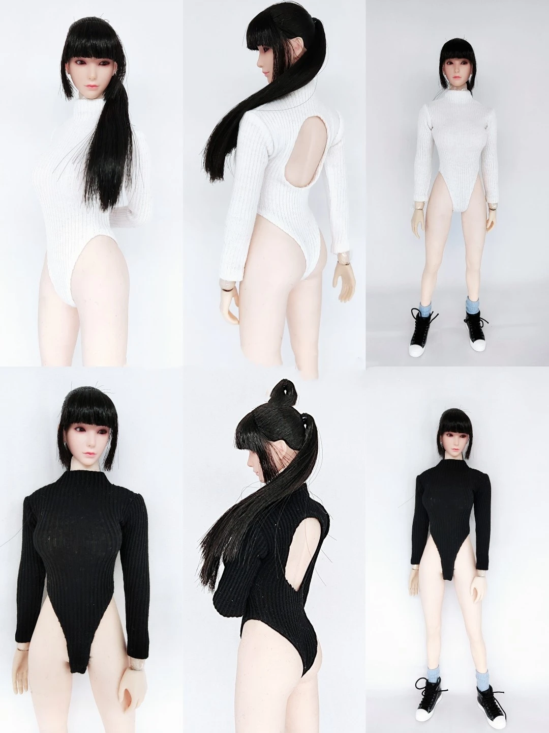 

WOW 1 / 6 Full Wrap Rubber Female Soldiers Crossed One-piece Line Clothing Tight Sweater In Stock