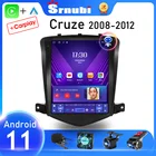 Srnubi Android 11 Tesla Style Автомагнитола для Chevrolet Cruze J300 2008 - 2012 2 Din мультимедийный плеер GPS 2din Carplay Стерео DVD