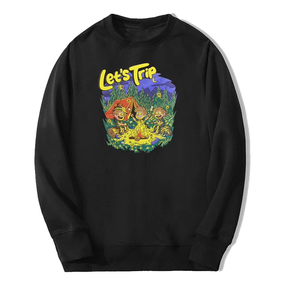 Sturniolo Triples Let's Trip Merch Толстовка для костра с круглым вырезом и длинными рукавами