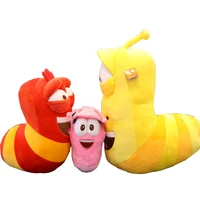 3pcslot korean anime fun insect slug creative larva plush toys cute stuffed worm dolls for children birthday gift