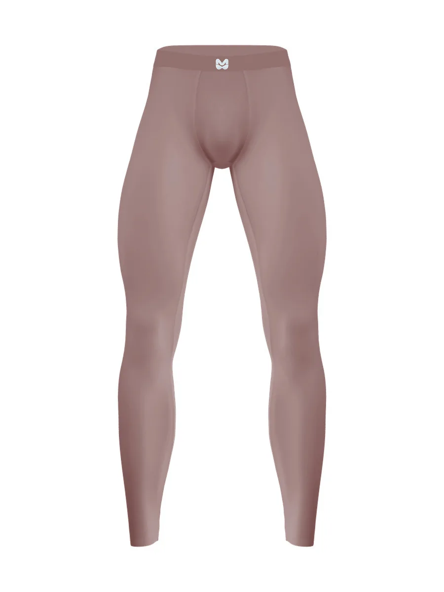 Штаны Для Йоги телесного цвета из ледяного шелка летние тонкие мужские бесшовные