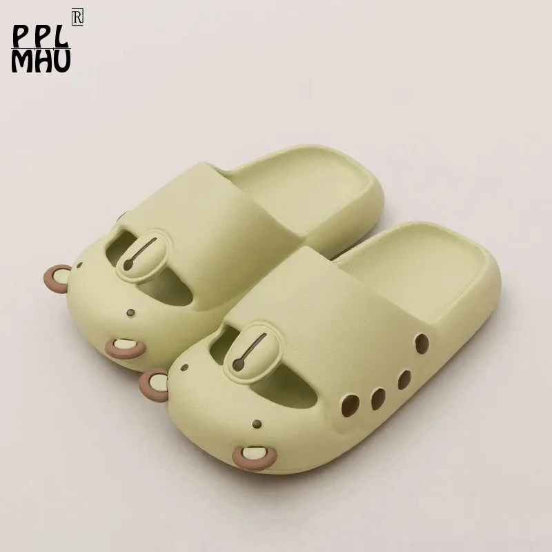 

Сланцы из ЭВА, мягкая нескользящая подошва, мультяшный рисунок, платформа, дизайнерские, легкие пляжные туфли с открытым носком