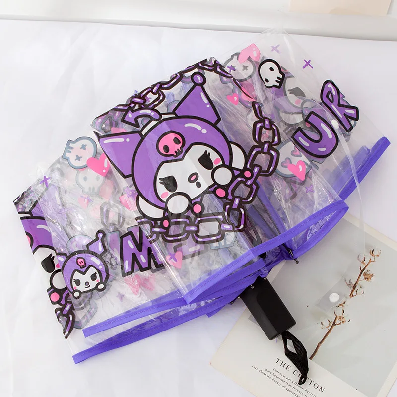 

Sanrioes Cinnamoroll My Melody Kuromi зонт зонтик складной зонтик прозрачный Удобный милый мультяшный Аниме подарок