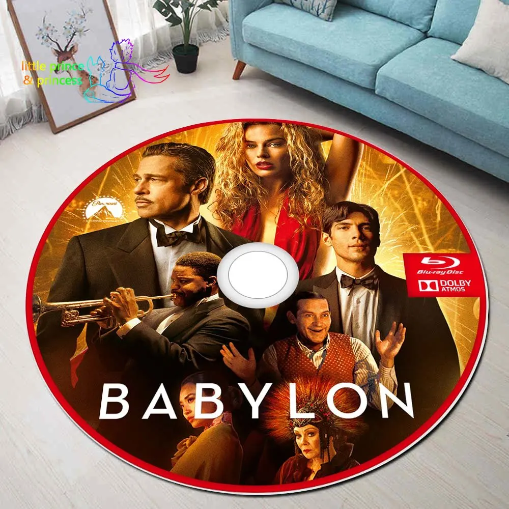

Вавилон, кино, CD-ковер, круглый коврик, круглый ковер, коврик для ванной, черный коврик, домашний декор, ковер для гостиной, кухни