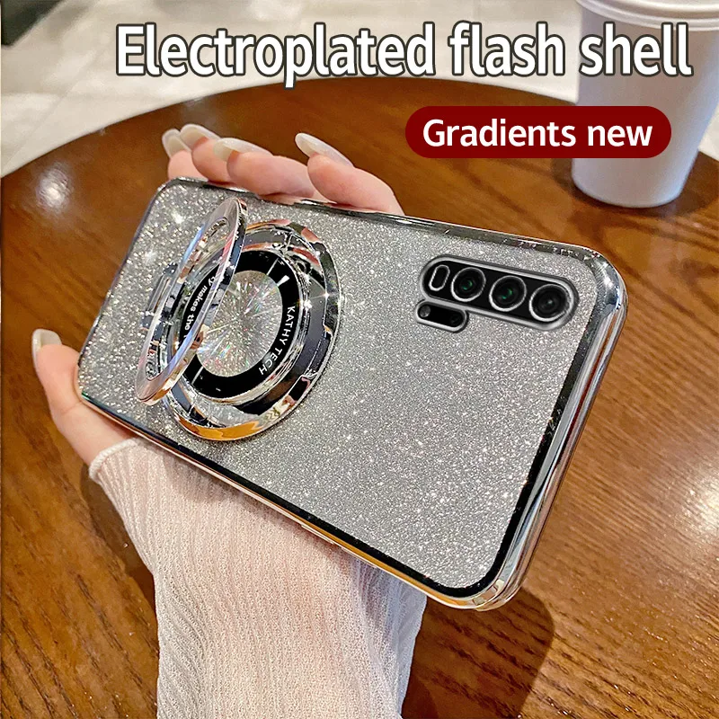 Чехол для Honor 20 Pro гальваническое покрытие Мягкая Блестящая задняя крышка