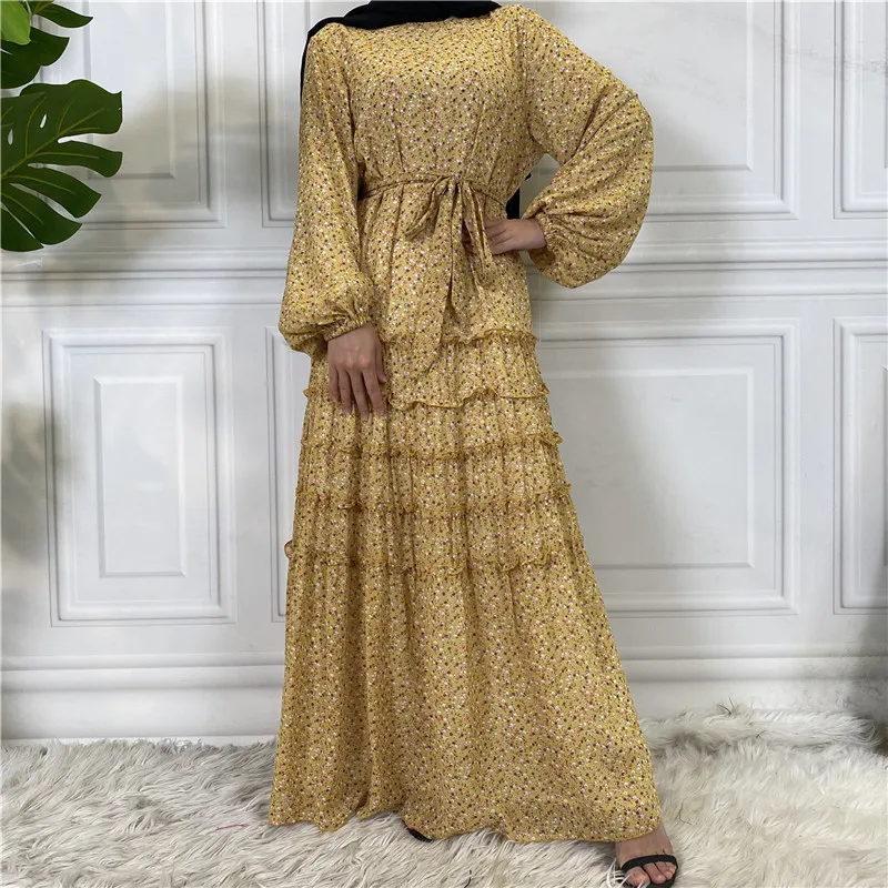 

Ramadan Printed Muslim Arabic Hijab Dress Kaftan Abayas for Women Turkish Dresses Dubai Abaya Islam Clothes Pakistani Robe Arabe