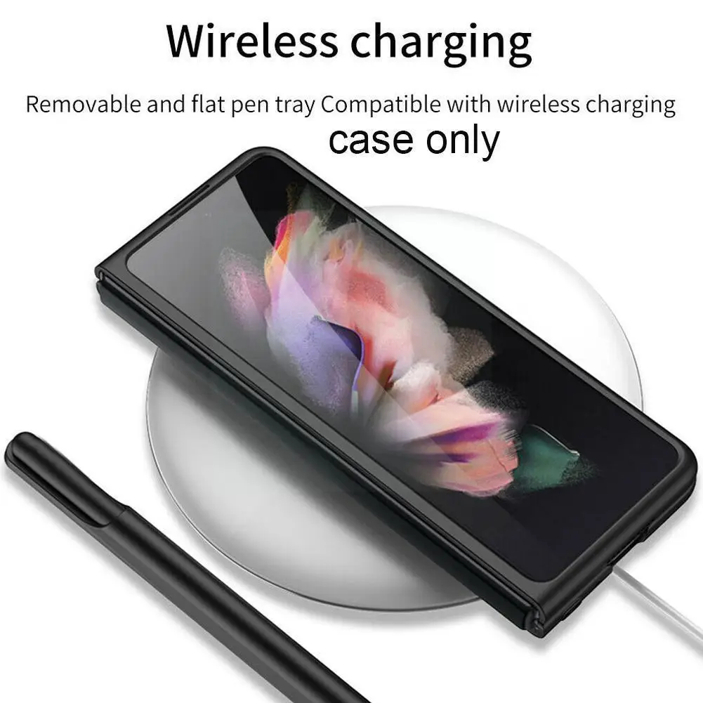 

Liquid Silicone Rubbe Suitable For Z Fold 3 Phone With Pen Holder, Anti-fall Protective K3j6