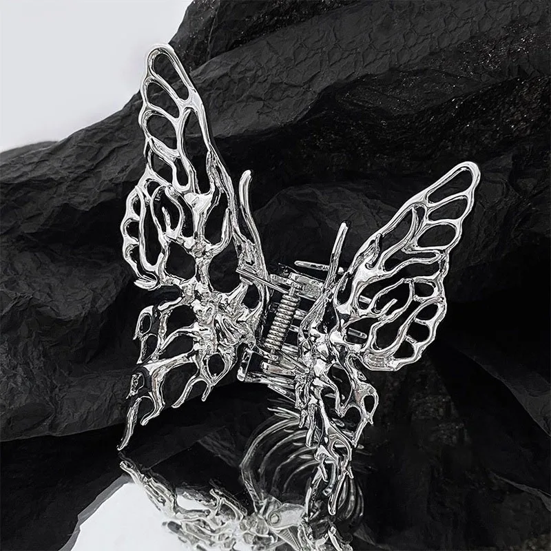 

Яркая Серебряная шпилька для волос в виде бабочки, розы, цветов, женская заколка-пряжка для волос, аксессуары для волос