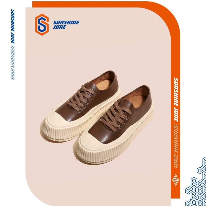 Women ins Thick-soled brown shoes women's 2022 new autumn casual shoes women luxury All-match shoes Ladys fashion Casual