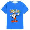 Cuphead T Shirt Cuphead Dab T-Shirts  for Girls Kids Cute Tee Shirt Short-Sleeve 100% Cotton Print Tshirt  Boys Summer Clothes 3