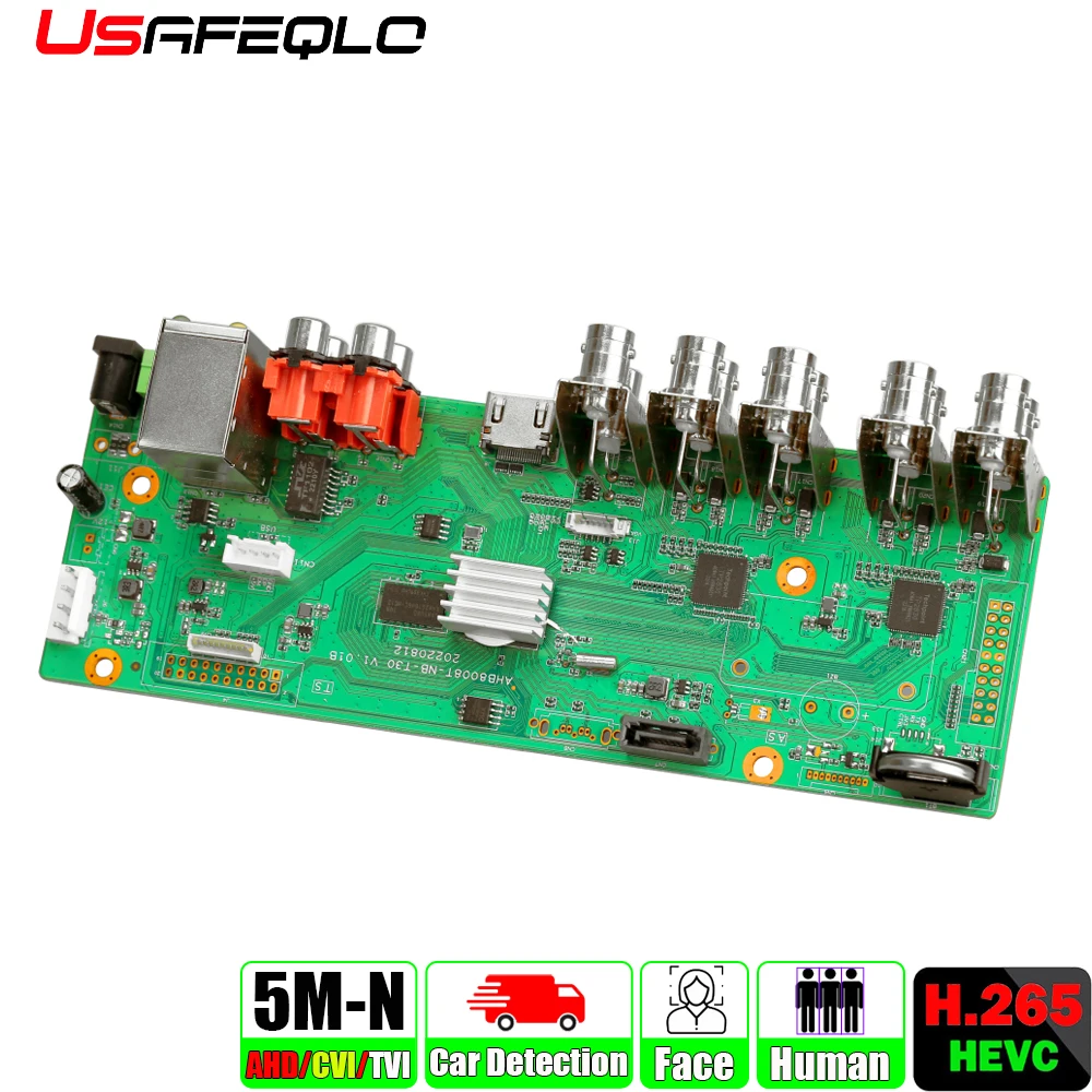 

6 в 1 H.265 + 8ch 5MP-N AHD DVR плата для AHD 5MP 4MP 1080P 720P камера сохраняет большую ОЗУ HDD Xmeye 60ahd DVR