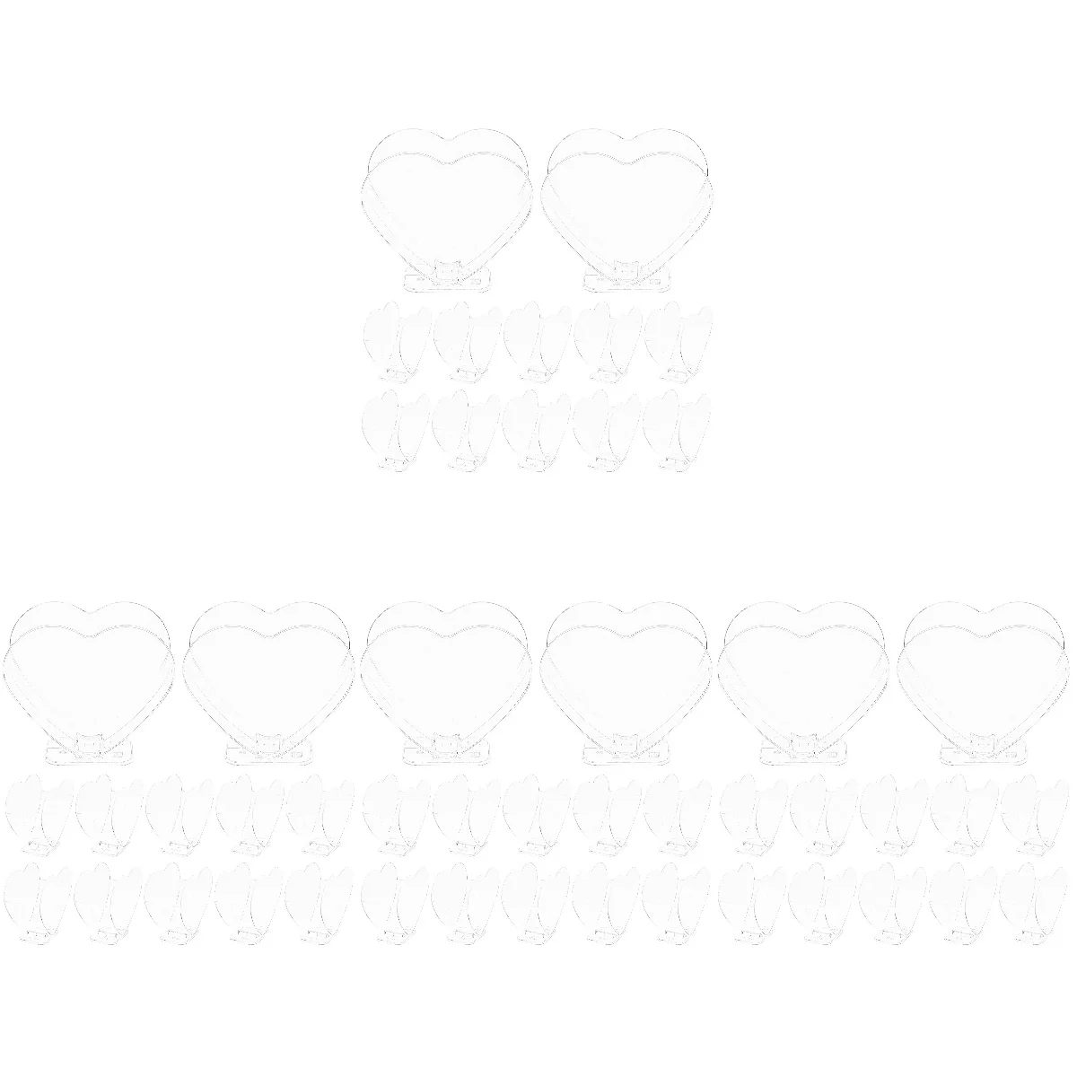 

120 Pcs Heart Shaped Jelly Cups Ice Cream Bowls Plastic Salad Appetizer Dessert Party Serving Fruit