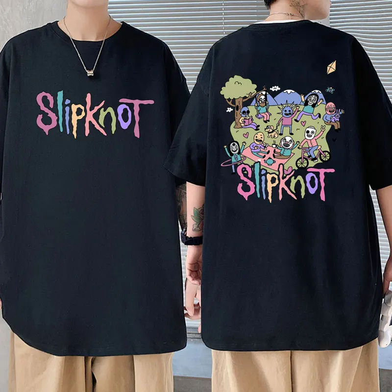 

Classic Vintage Rock Band Slipknots Graphic Print T-shirt Men Women Fashion Gothic Tshirt Male Casual Cartoon Short Sleeve Tees