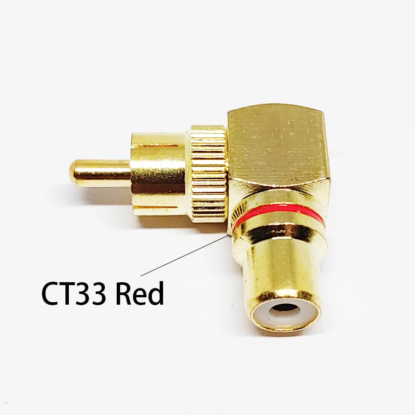 Конвертер RCA L-типа прямоугольный полностью медный переходник Папа-мама с