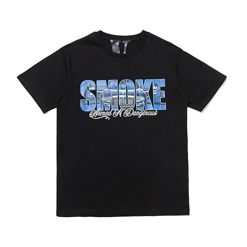 

Футболка VLONE Мужская/женская из натурального хлопка, брендовая уличная одежда в стиле Харадзюку, рубашка в стиле хип-хоп с короткими рукавам...