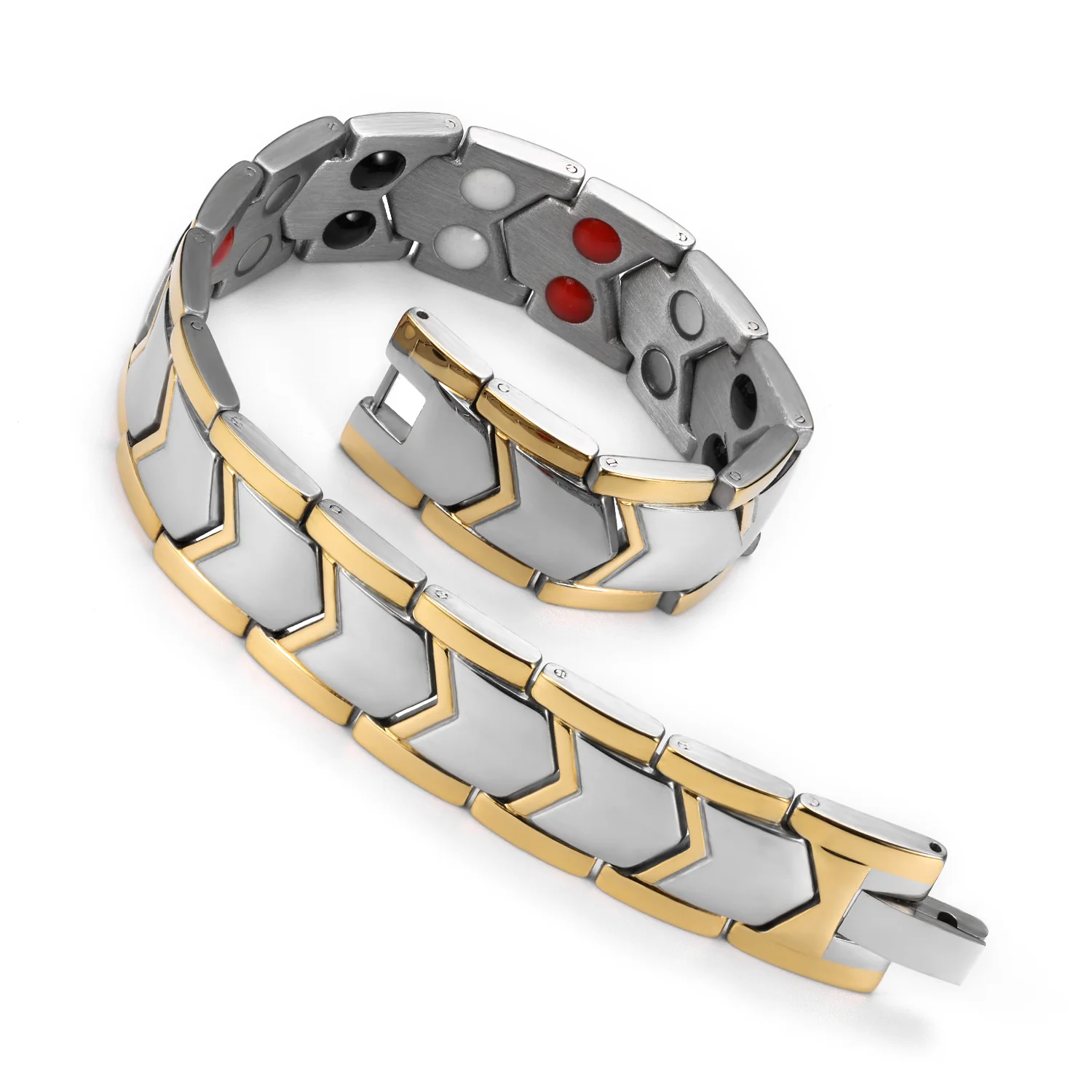 

Браслет магнитотерапевтический Nantii мужской, классическое серебряное Ювелирное Украшение из нержавеющей стали, хороший подарок для здоров...