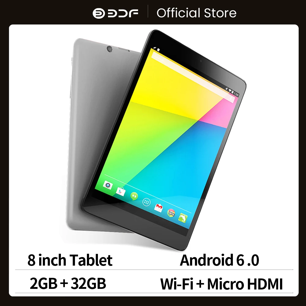 BDF 8 Inch Android Tablet Pc 2GB Ram 32GB Rom Support Micro HDMI Android 6 System WiFi Edition