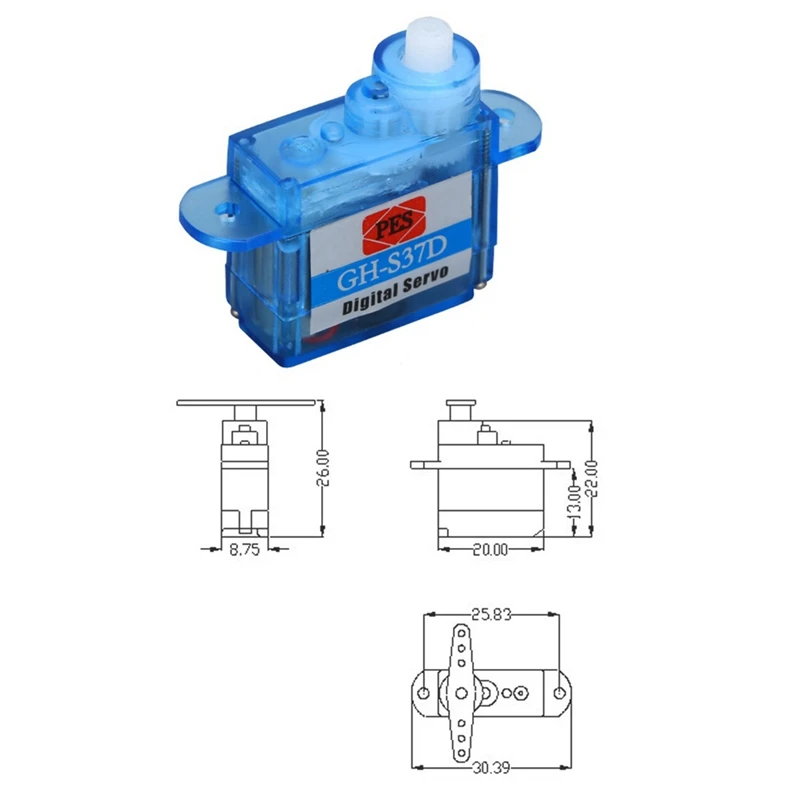 GH-S37D 3 7G цифровой сервопривод миниатюрный для радиоуправляемого самолета Trex 250