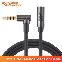 3 5mm headphone extension cable male to female trrs audio stereo cable right angle auxiliary hifi cable for microphone
