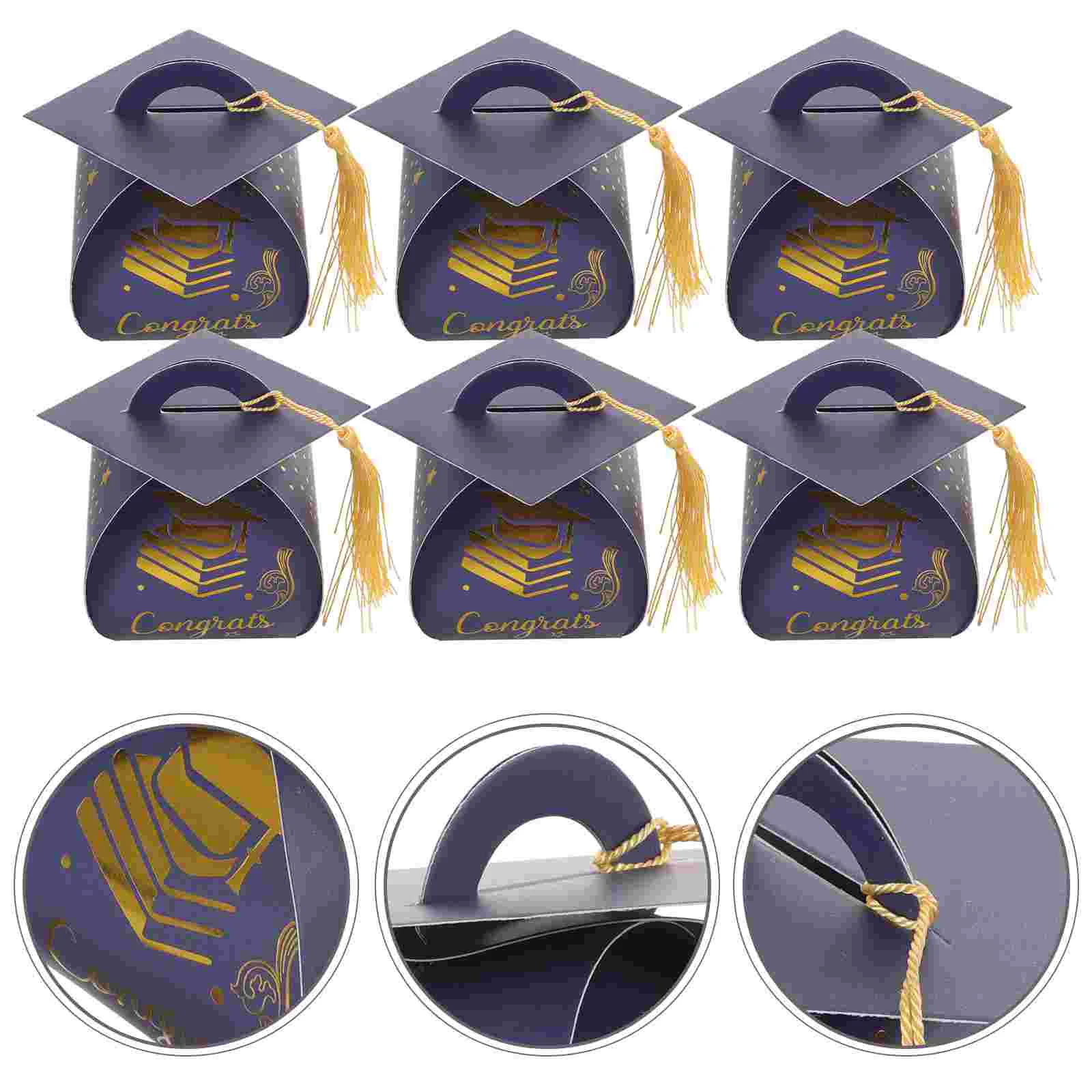 

Graduation Gift Box Paper Candy Decorative Present Party Favors Container Multi-function