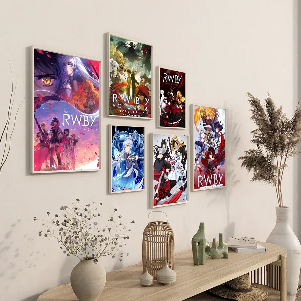 Клейкий Мультяшный Художественный Постер R-RWBY Высококачественная Цифровая