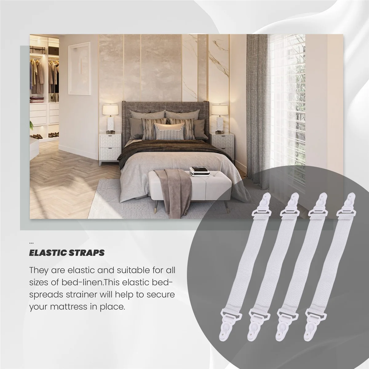 Набор из 4 эластичных покрывал для кровати простыни покрывала растяжки гаечный