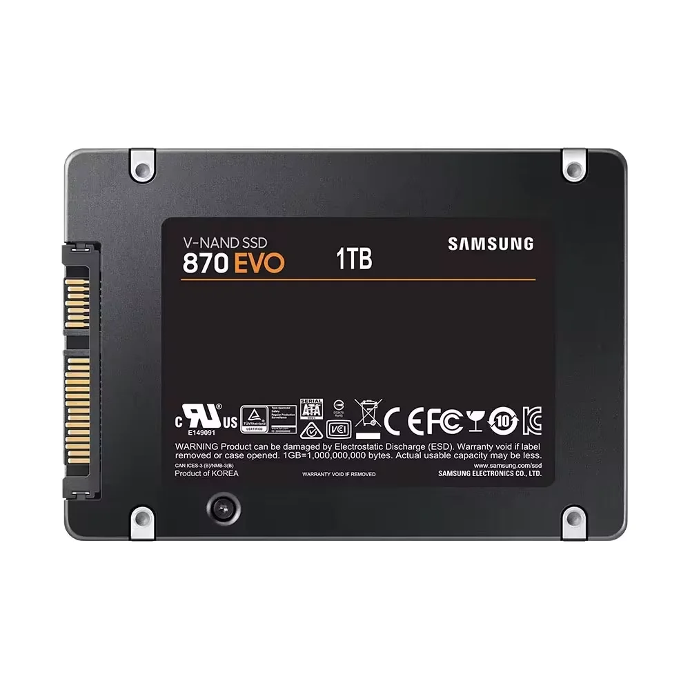 Внутренний твердотельный накопитель SAMSUNG 2 5 дюйма SATAIII SSD 870 Evo 1 ТБ 4 500 ГБ 250