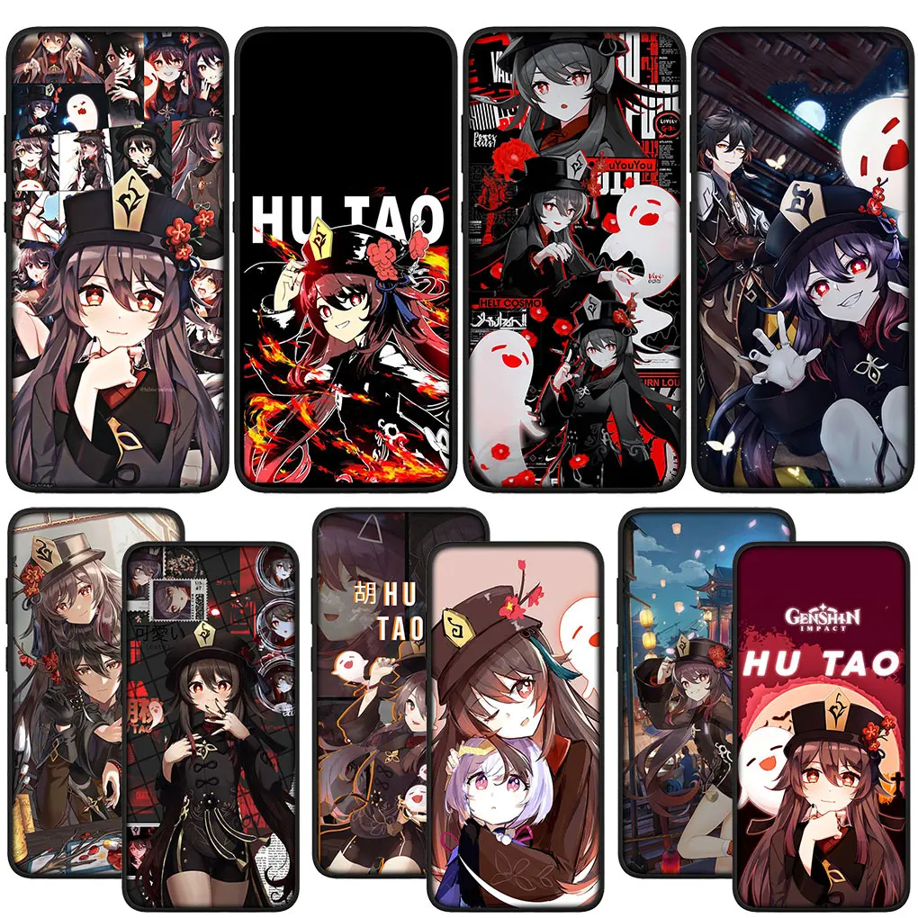 Мягкий чехол Genshins Impact Hu Tao HuTao для Xiaomi Poco C50 C55 C51 C65 X6 X3 NFC GT X4 M6 M4 M5 C40 F3 F6 F5 Pro
