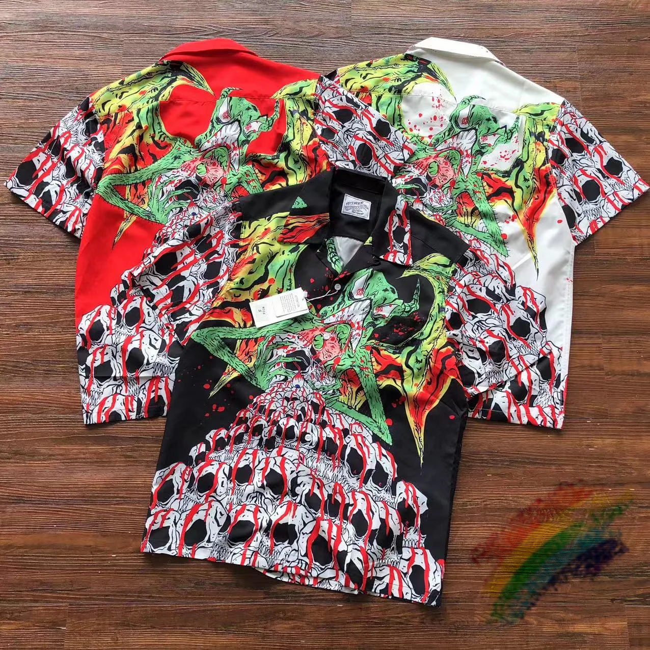 

Гавайская пляжная рубашка с принтом черепа, мужская и женская Свободная Повседневная рубашка с карманами и лацканами