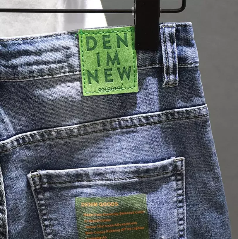 2022New Blue Denim Jeans Shorts Stretch Casual Shorts Jeans High Quality Men Cotton Elastic Fit Jeans Shorts New Classic Jeans 3