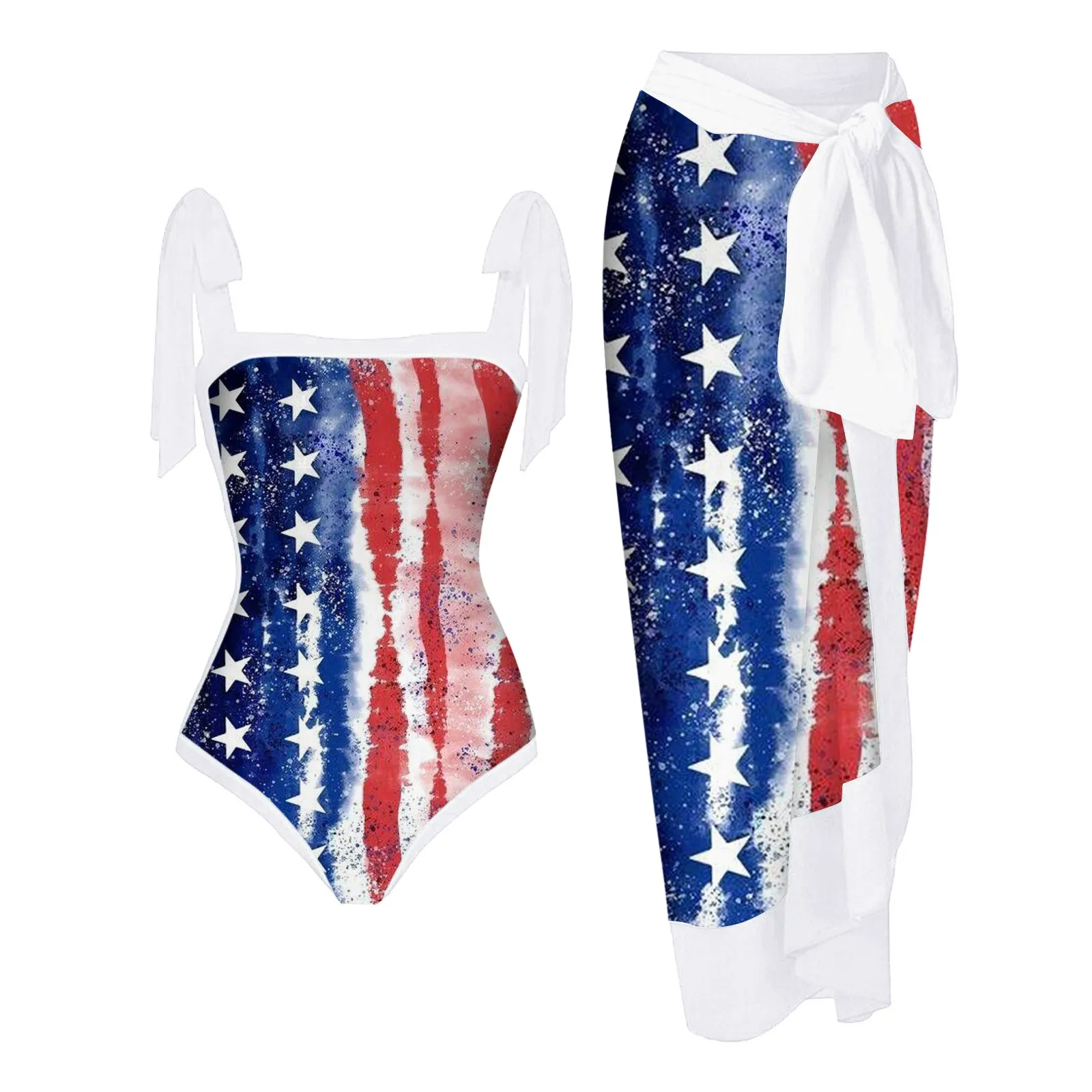 

Женский купальник с накидкой, спортивный купальник из двух предметов с высокой талией и эффектом пуш-ап, тропический Монокини, модные купальные костюмы с шортами