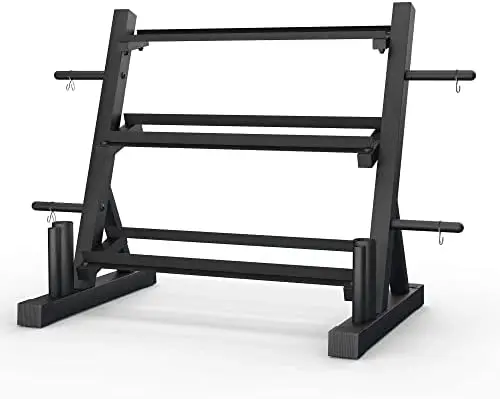 

Multifunctional Weight Stand for Home Gym Suitable for Storage of Dumbbell, Weight Plates, and Curl Bar