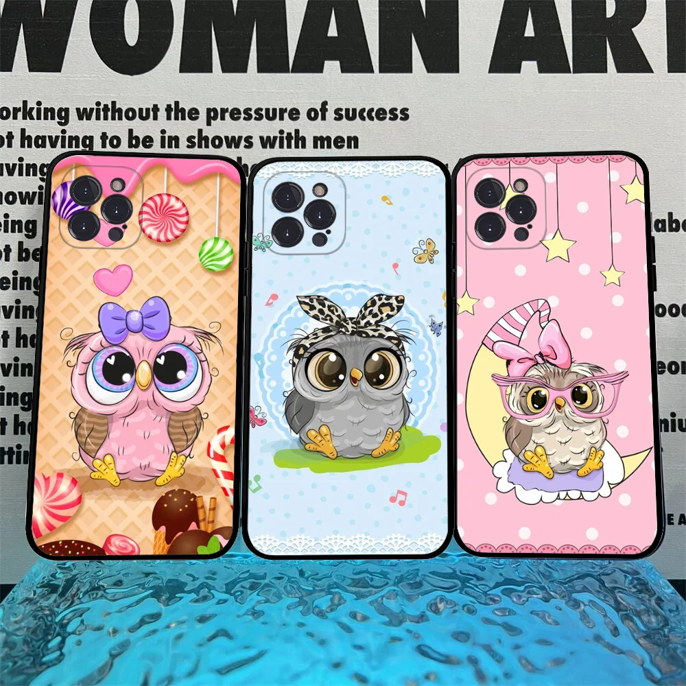 Мягкий силиконовый чехол для телефона с рисунком милой совы Iphone 15 14 13 12 11 Pro Mini XS MAX