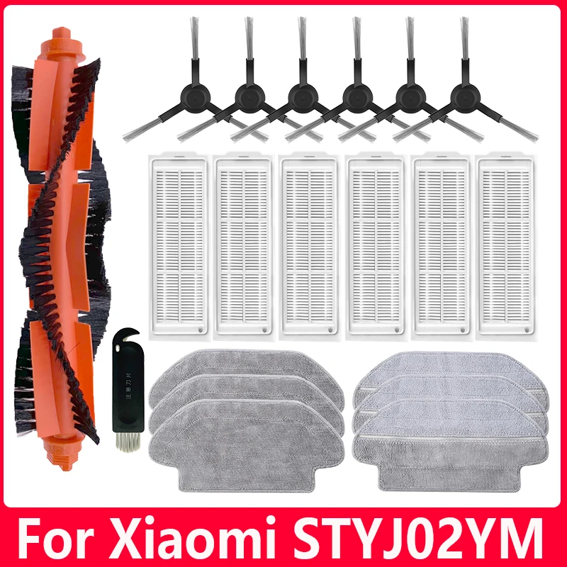

For Xiaomi Mijia LDS / STYJ02YM / Conga 3490 Viomi V2 PRO V3 Hepa Filter Roller Side Brush Mop Rag Cloth SE Robotic Vacuum