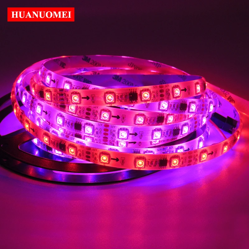 DC 12 В 48 светодиодов/M WS2811 Светодиодные ленты 5050 SMD RGB Pixel Цифровая гибкая лента для