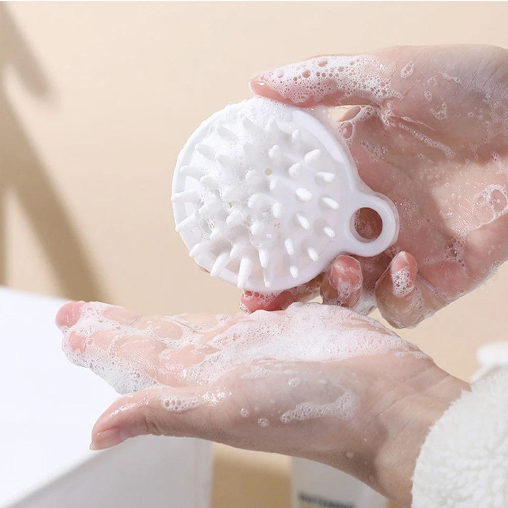 

Japanese Silicone Shampoo Brush Soft Massage Scalp Spa Anti-dandruff Cleaning Relaxing Head Hair Washing Comb
